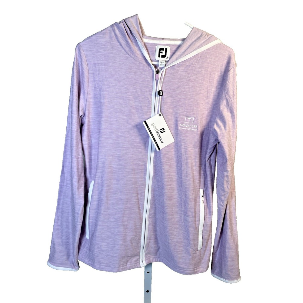 Golf leisure Women's Full Zip Up Hoodie Jacket Medium Travelers Championship TPG